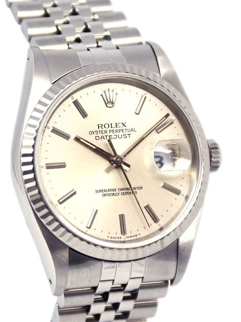 rolex oyster perpetual datejust 35mm diameter|rolex datejust 36 diamond bezel.